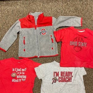 Toddler Ohio State Buckeyes Jacket and T shirts- size 2T